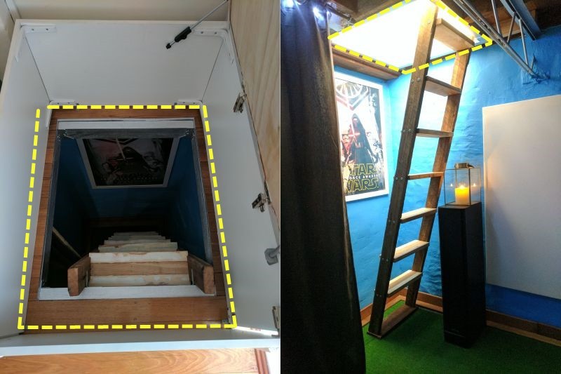 住一楼底复好好的地下室楼梯非要装盖板封起来看完才知有远见