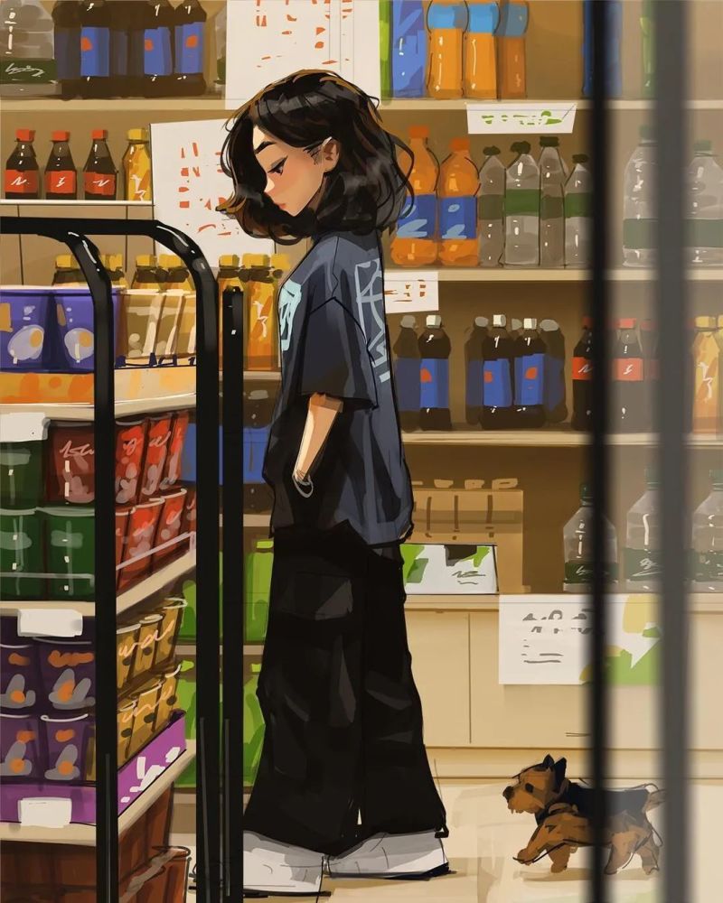欧美风格场景人物插画师samyang氛围感十足