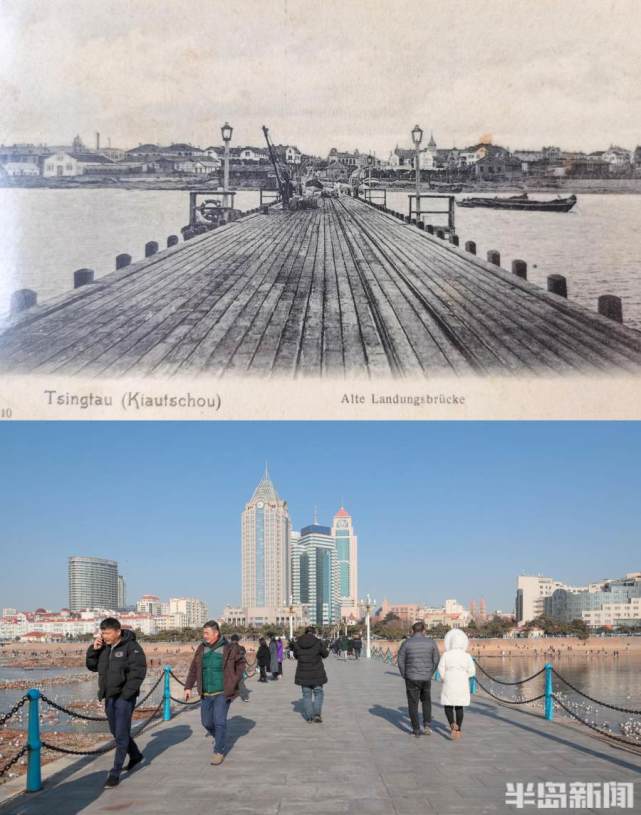 百年光影,青岛老明信片中的时光印记(附今昔对比图)