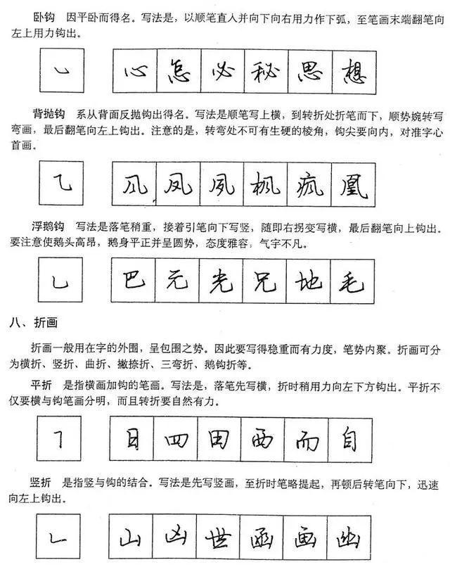 硬筆行書基本筆畫