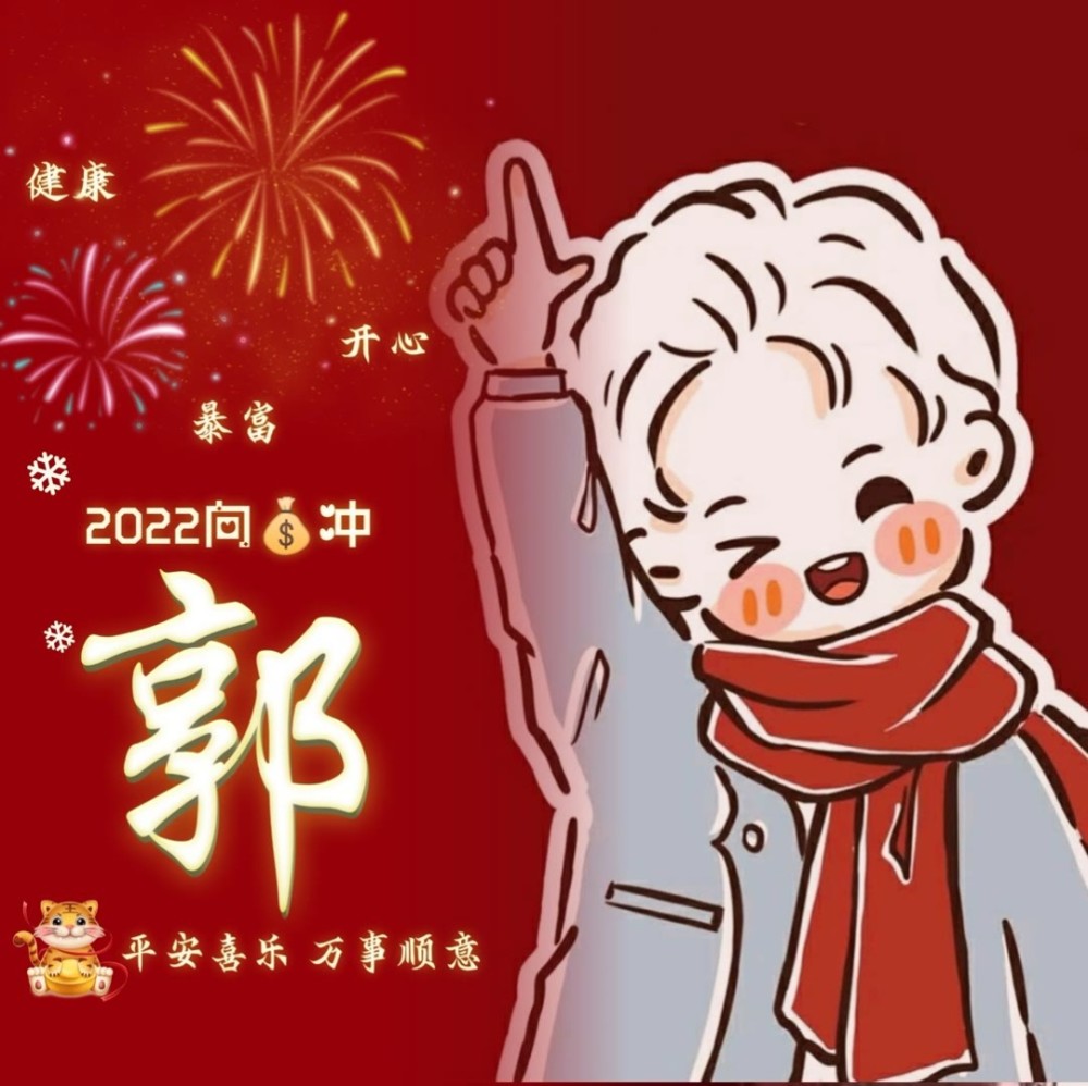 2022新年渐变姓氏头像分享