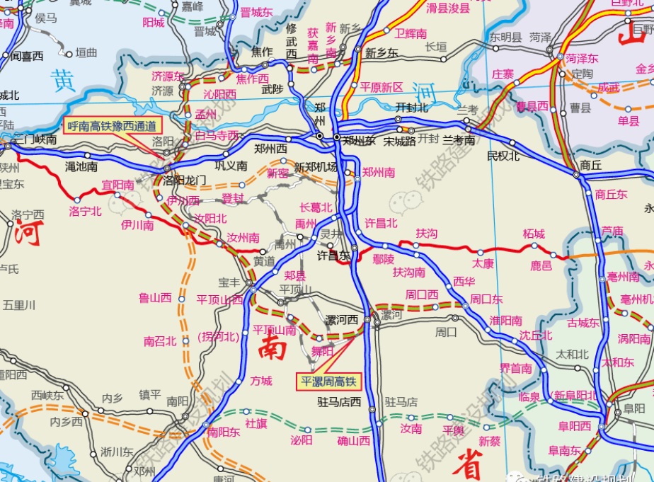 河南省十四五铁路建设任务比较重,十四五期间建设的项目有:京港台高铁