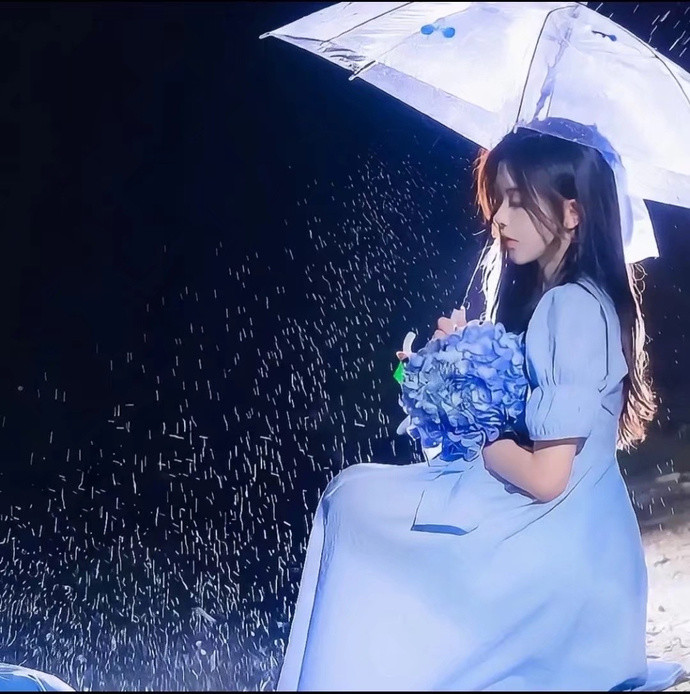 蓝色系情侣头像