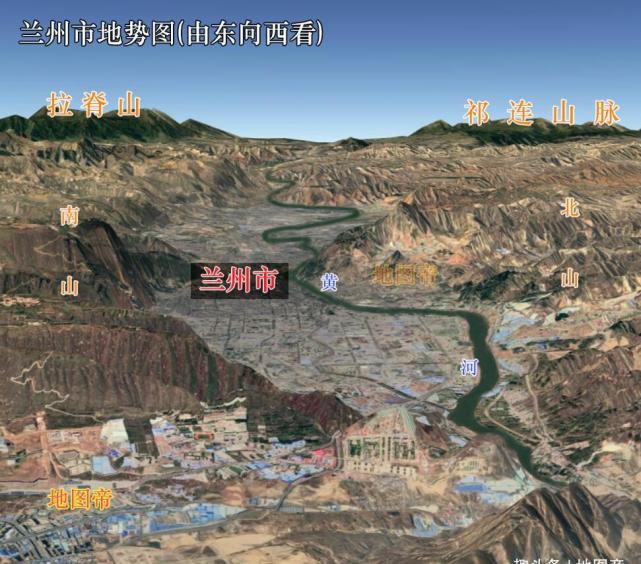 甘肃省省会兰州市地势图明末清初的甘肃,兰州的地位开始崛起.