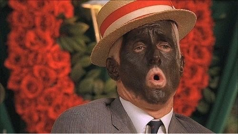 涂黑自己脸扮黑人,演一种在美国特有的黑人滑稽戏