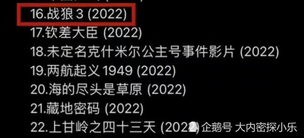 《战狼3》应该算作《战狼2》,因为早期三个剧本都