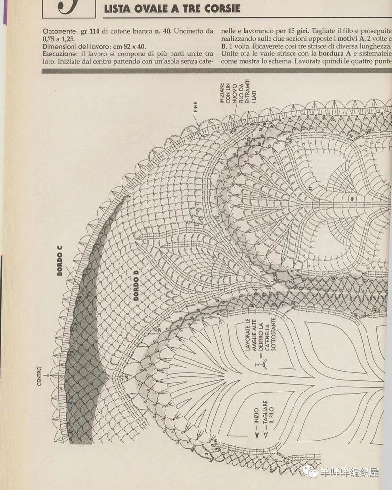 菠萝花钩针椭圆桌布