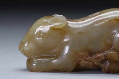 旧藏和田玉籽料卧鼠