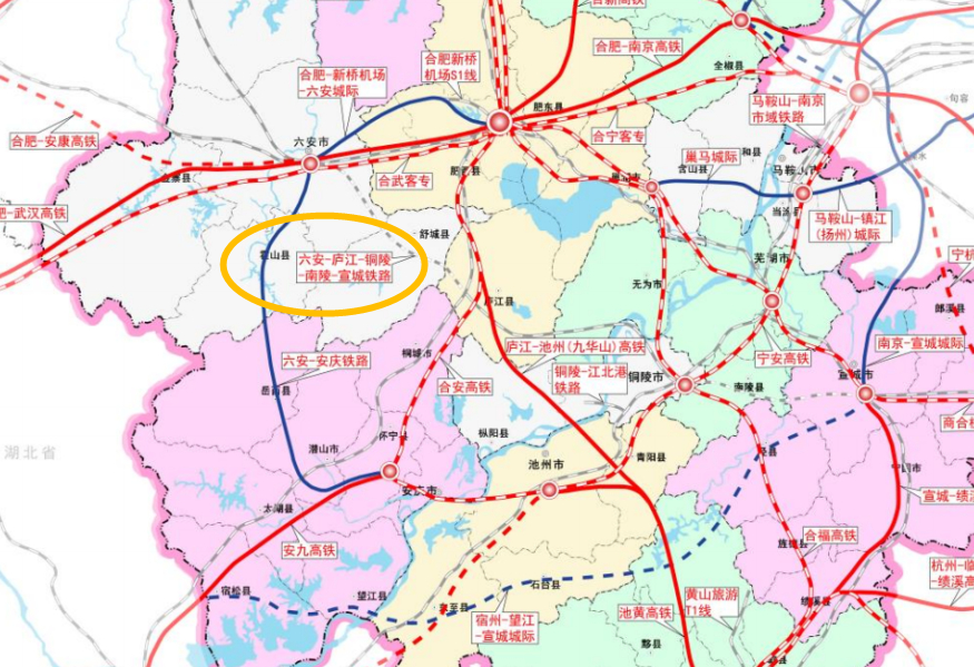 安徽十四五计划新开工重大铁路项目共15个近半数是高铁