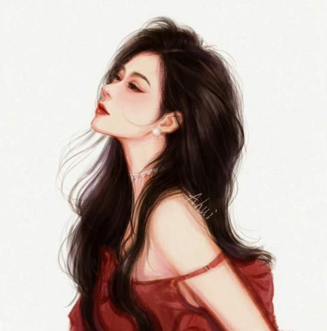 超美超有气质的红衣女生头像冬日里的温暖