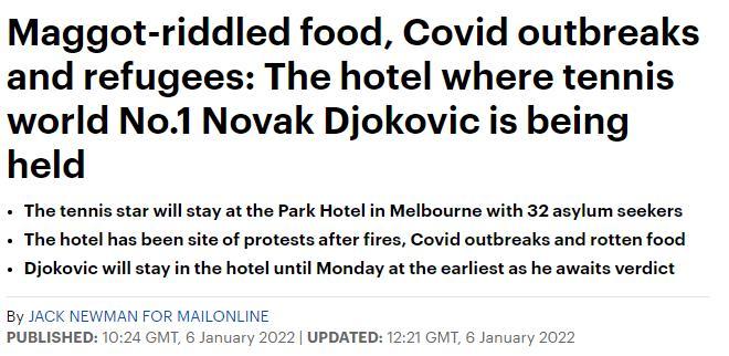 外媒曝光德约科维奇被隔离酒店：食物布满蛆虫和霉菌，还曾暴发疫情英孚英语好还是瑞思英语好