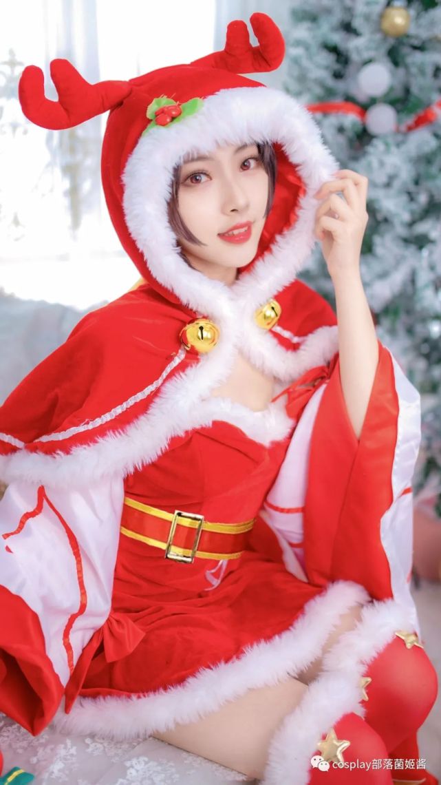 cos:王者荣耀貂蝉圣诞恋歌cos正片@米粒|圣诞恋歌|米粒|cosplay