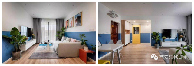 客餐厅墙裙设计,提升层次感和颜值1.