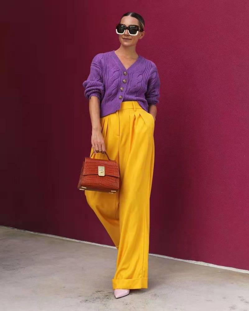 比如紫色对黄黑皮而言,多少有些显黑.