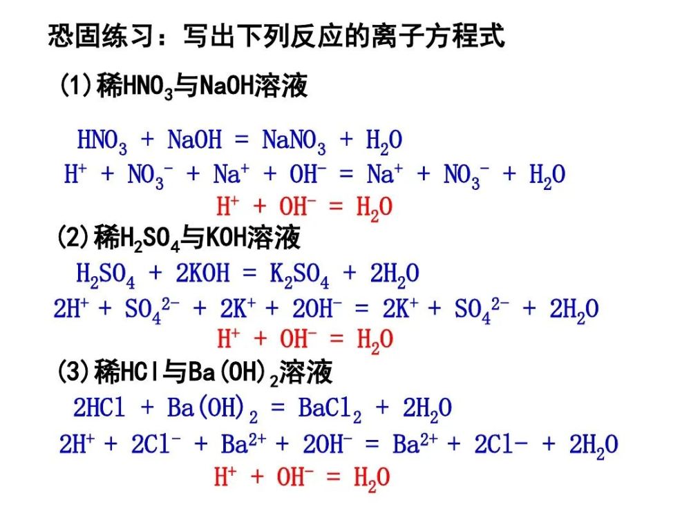 高中化學離子方程式的書寫微課精講知識點教案課件習題