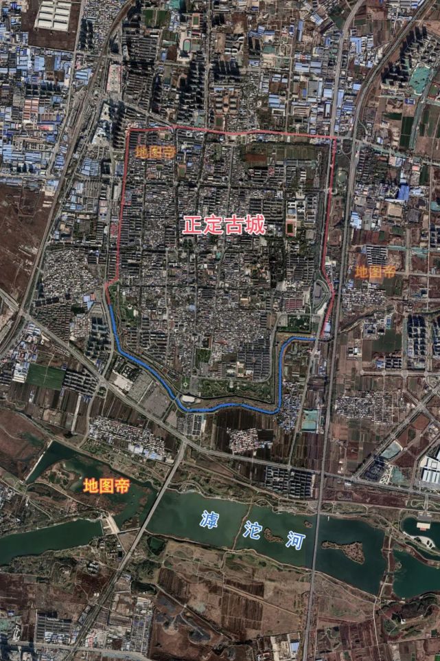 航拍河北正定古城