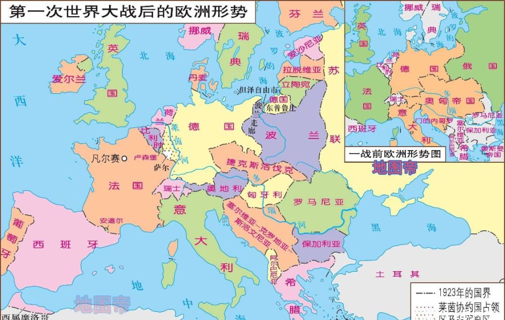 二战特别是冷战以来1016万平方公里土地上欧洲分裂成48个国家