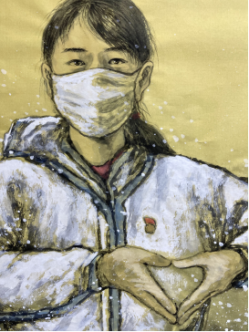 艺术|直播创作过程,画出抗疫"白衣天使"获赞破4万