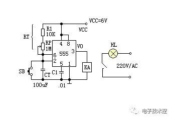 定時器電路圖工作原理(聲光提示/555/相片曝光定時器電路)