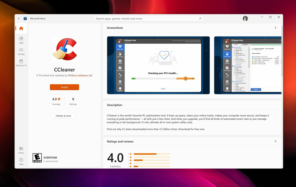 恩恩怨怨几时休：CCleaner现已上线Win11微软商店日常口语对话