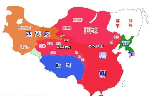 从地图看唐朝疆域:200多年的风云变化,唐朝熬垮了多少大国