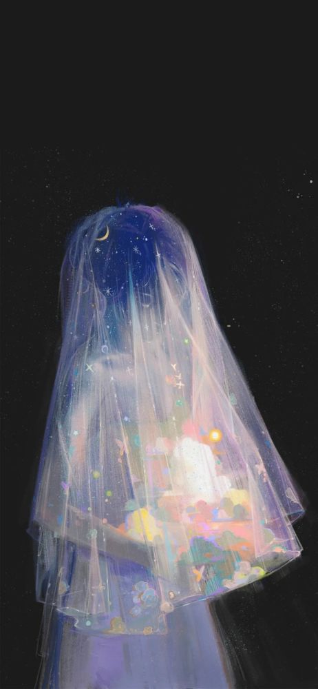 分享一组超仙超美的插画壁纸