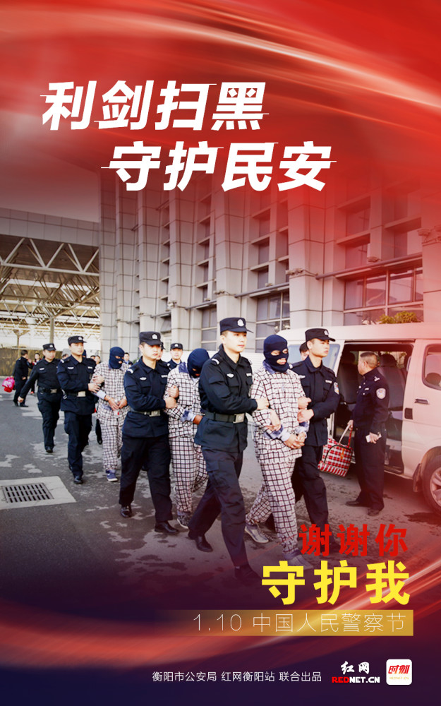 海报谢谢你守护我今天我们一起向警察致敬