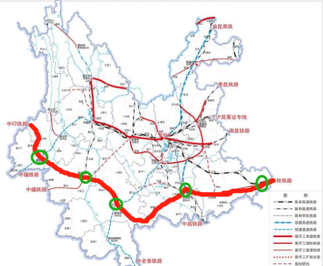 云南高铁线路规划图图片