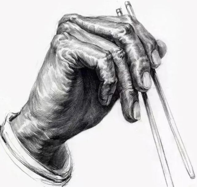 考试题目:考生手持笔或筷子(任选一种),以此作为写生对象进行素描写生