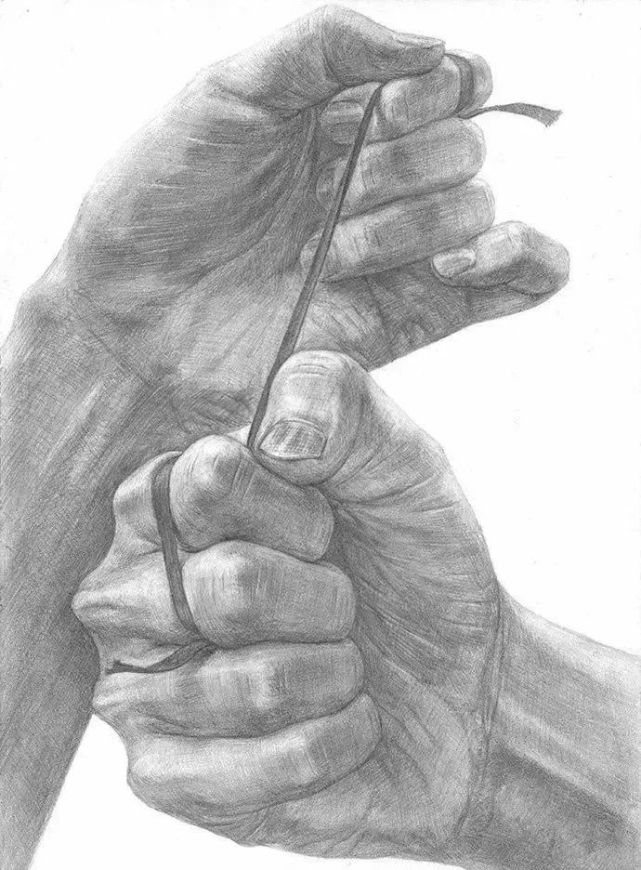 考试题目:考生手持笔或筷子(任选一种),以此作为写生对象进行素描写生