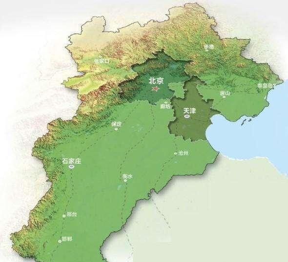 图|河北省地形图如上图所示,石家庄以东是华北平原,又背靠太行山,就是
