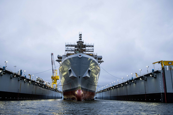 美海军最后一艘"圣安东尼奥"级flight i型两栖船坞运输舰下水