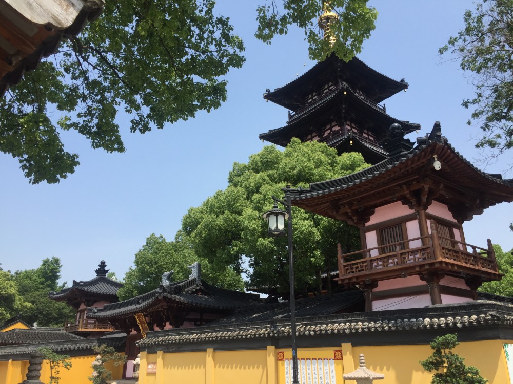 レッド系 中国肉筆紙本掛軸 古寒山寺 張継詩 楓橋夜泊 月落烏啼霜満天