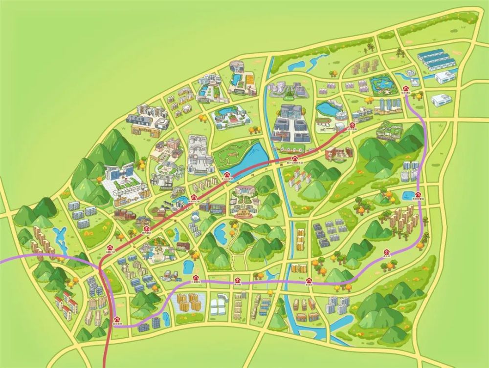 手绘电子地图|求学路上 "校"看仙林_腾讯新闻