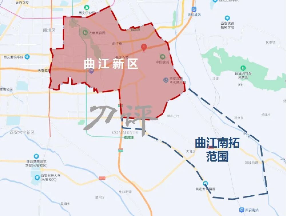 0的土地储备,续篇曲江一二期发展辉煌,规划包括长安区鸣犊街办,大兆街