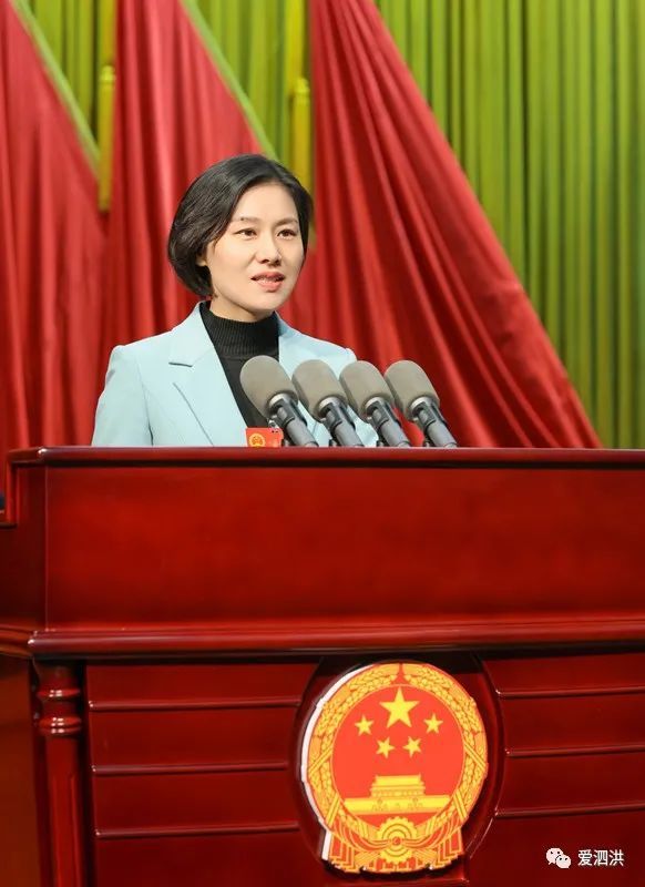 在热烈的掌声中,县委副书记,代县长耿晓云作了《政府工作报告》.