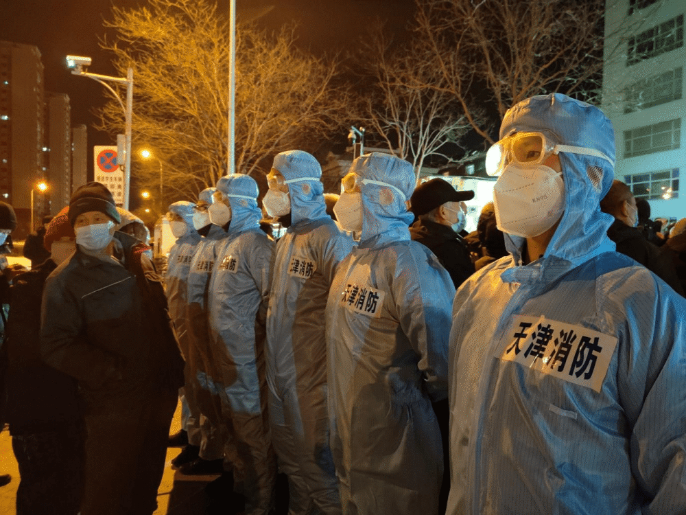 天津抗疫一线那抹靓丽的火焰蓝