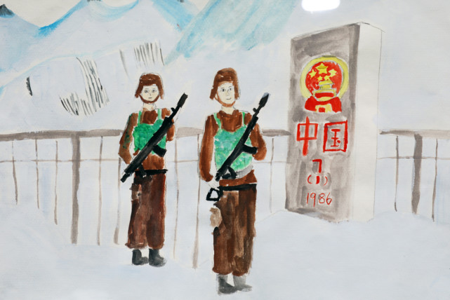 小学生作手工画向边防官兵致敬|边海防|市退役军人事务局|娄底