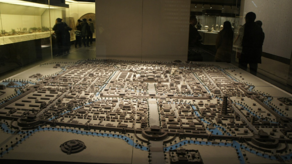 北宋东京城沙盘柴荣对于东京的建设让东京成为当时繁华又富饶的城市