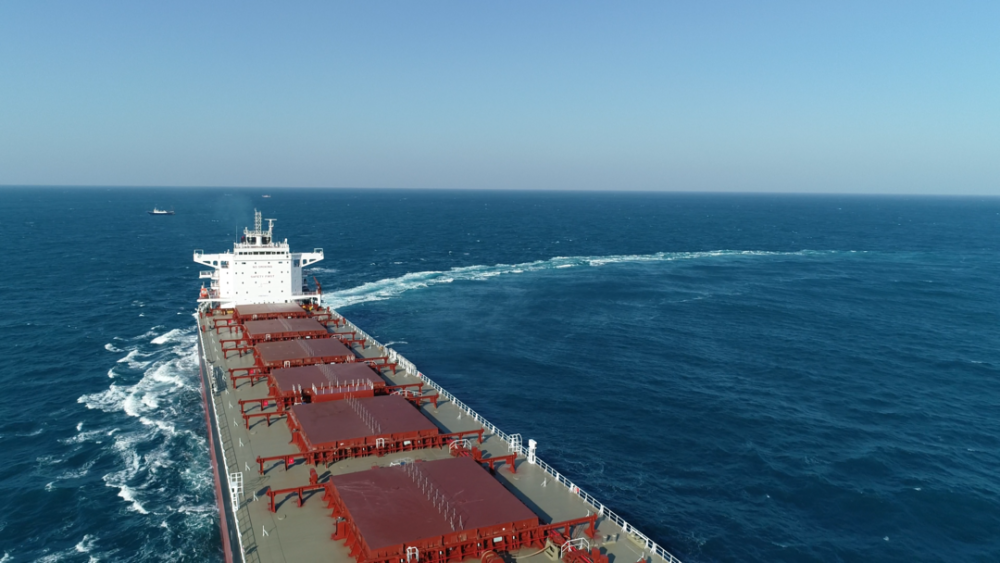 我国自主研制超大型散货船交付,入列舟山远洋航运船队_腾讯新闻