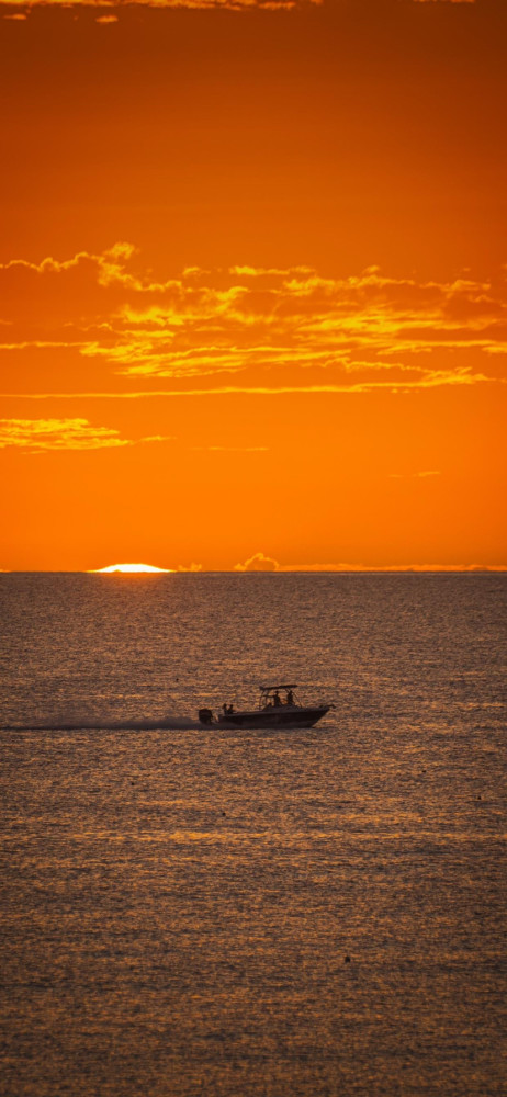 橙色调风景图片手机壁纸