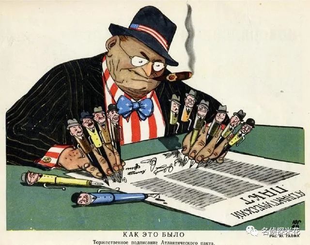 一组冷战时期的苏联讽刺美国漫画,很有深意!