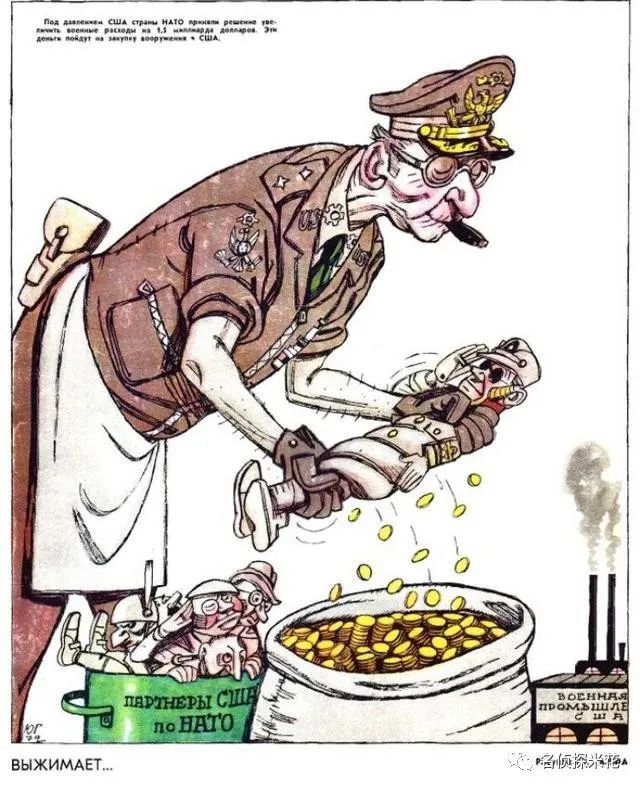 一组冷战时期的苏联讽刺美国漫画,很有深意!