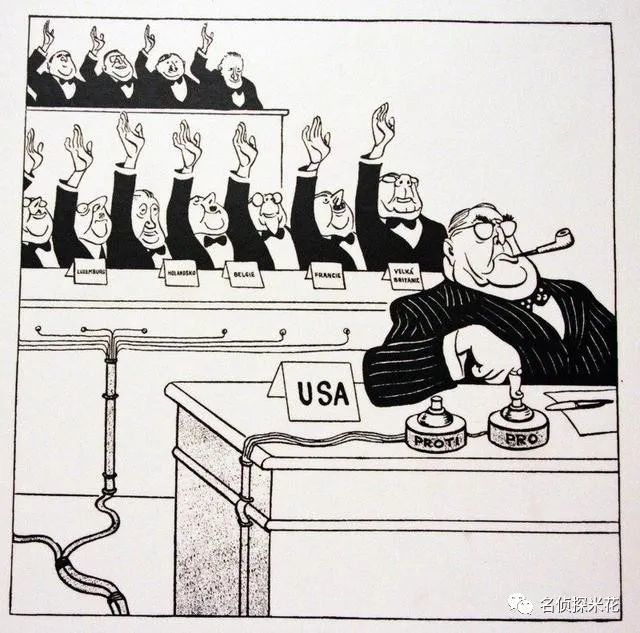 一组冷战时期的苏联讽刺美国漫画,很有深意!