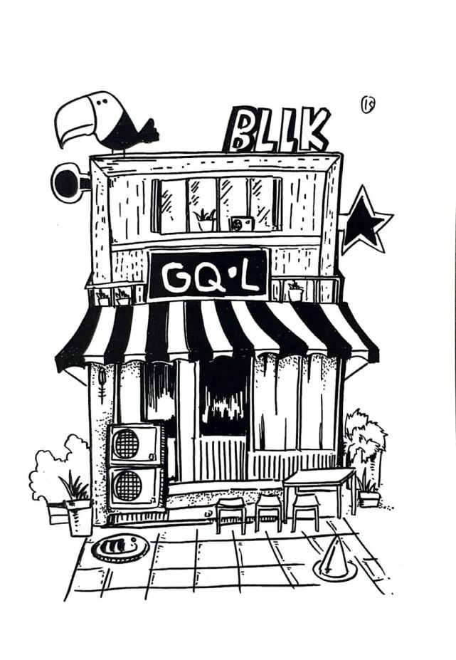 一大波黑白手绘建筑插画素材来啦67