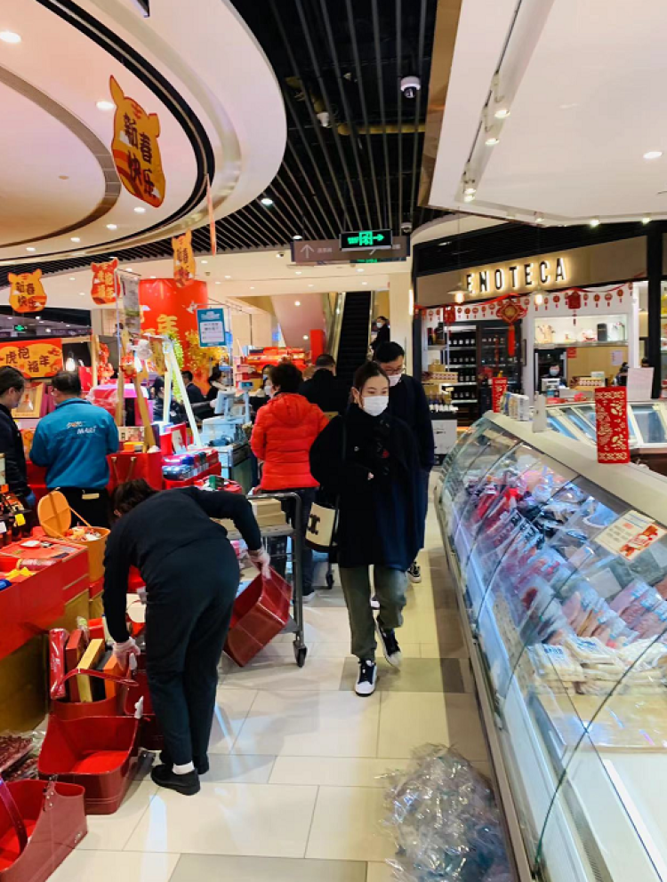 上海久光百货b1层完成终末消毒已正常营业