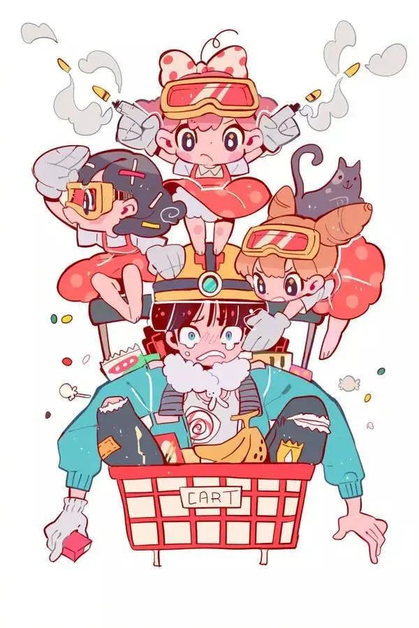 超可爱的少女风插画粉粉的配色是你的菜吗