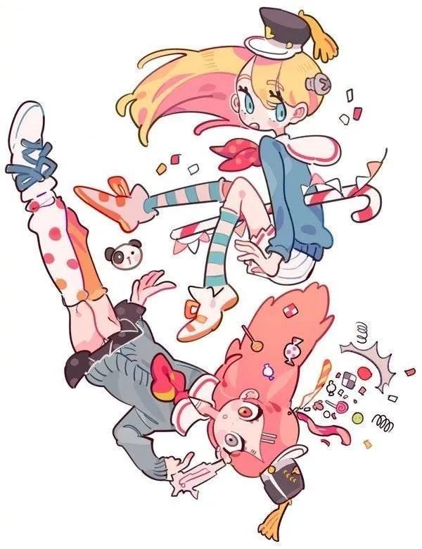 超可爱的少女风插画粉粉的配色是你的菜吗