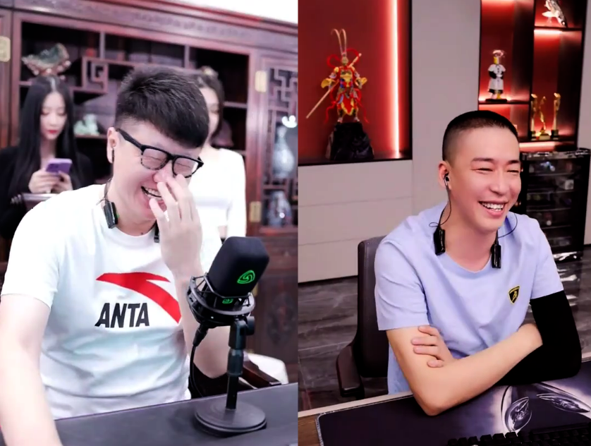 天下网红是一家刘一手大佛世纪连麦团战两人尴尬相觑一笑