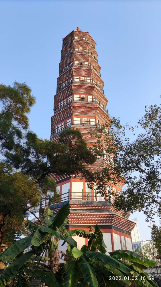 游览广州市的琶洲塔